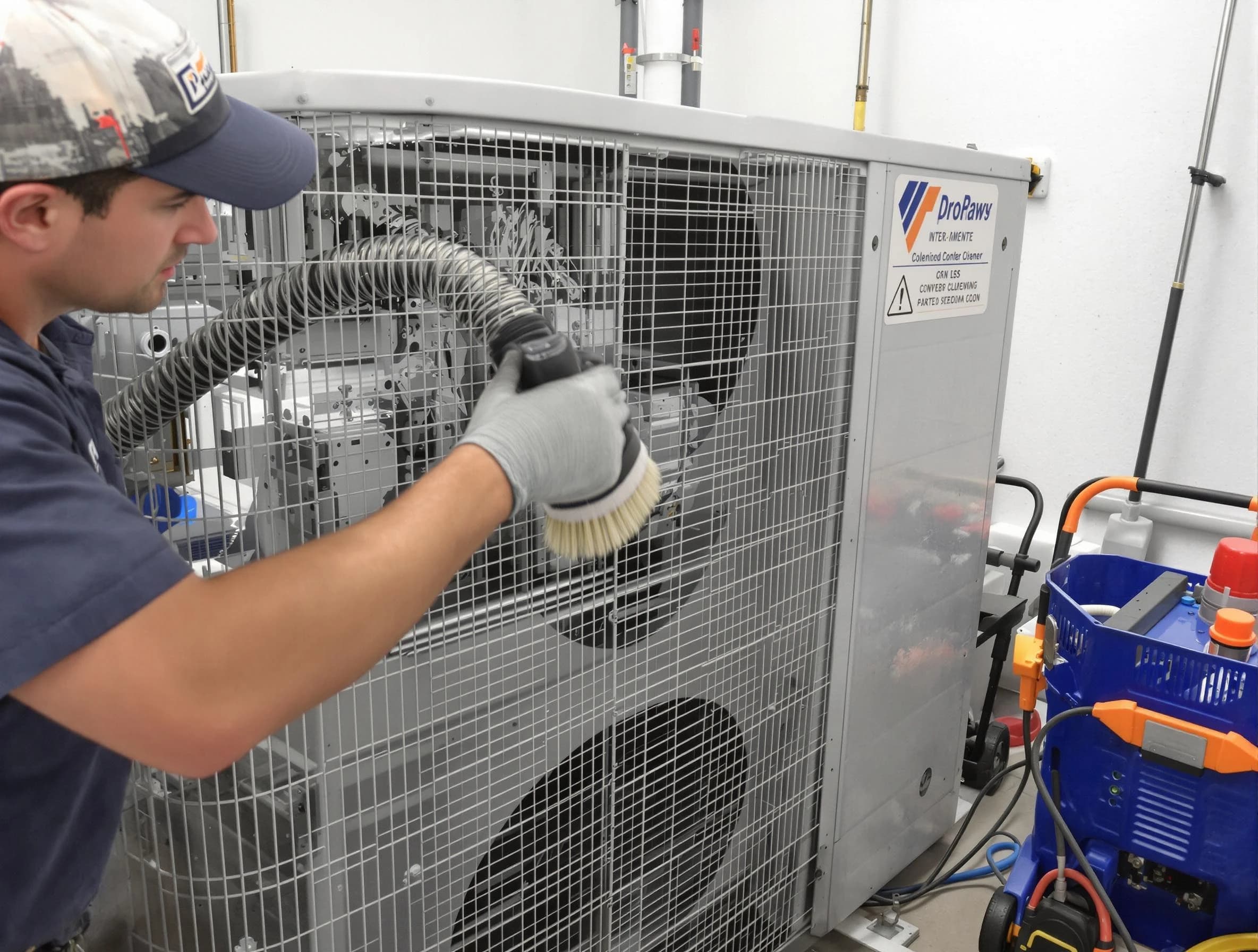 Carefree Air Duct Cleaning specialist performing precision AC coil cleaning for improved system performance in Carefree