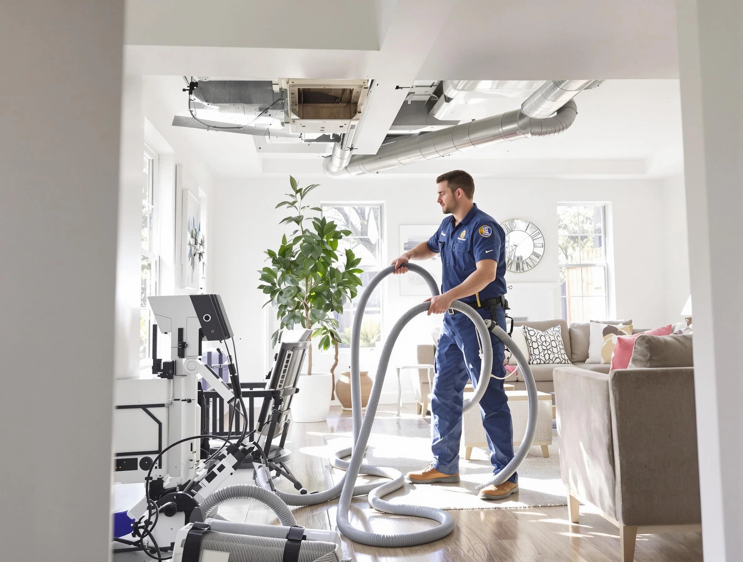 Carefree Air Duct Cleaning technician performing thorough AC duct cleaning for enhanced cooling efficiency in Carefree