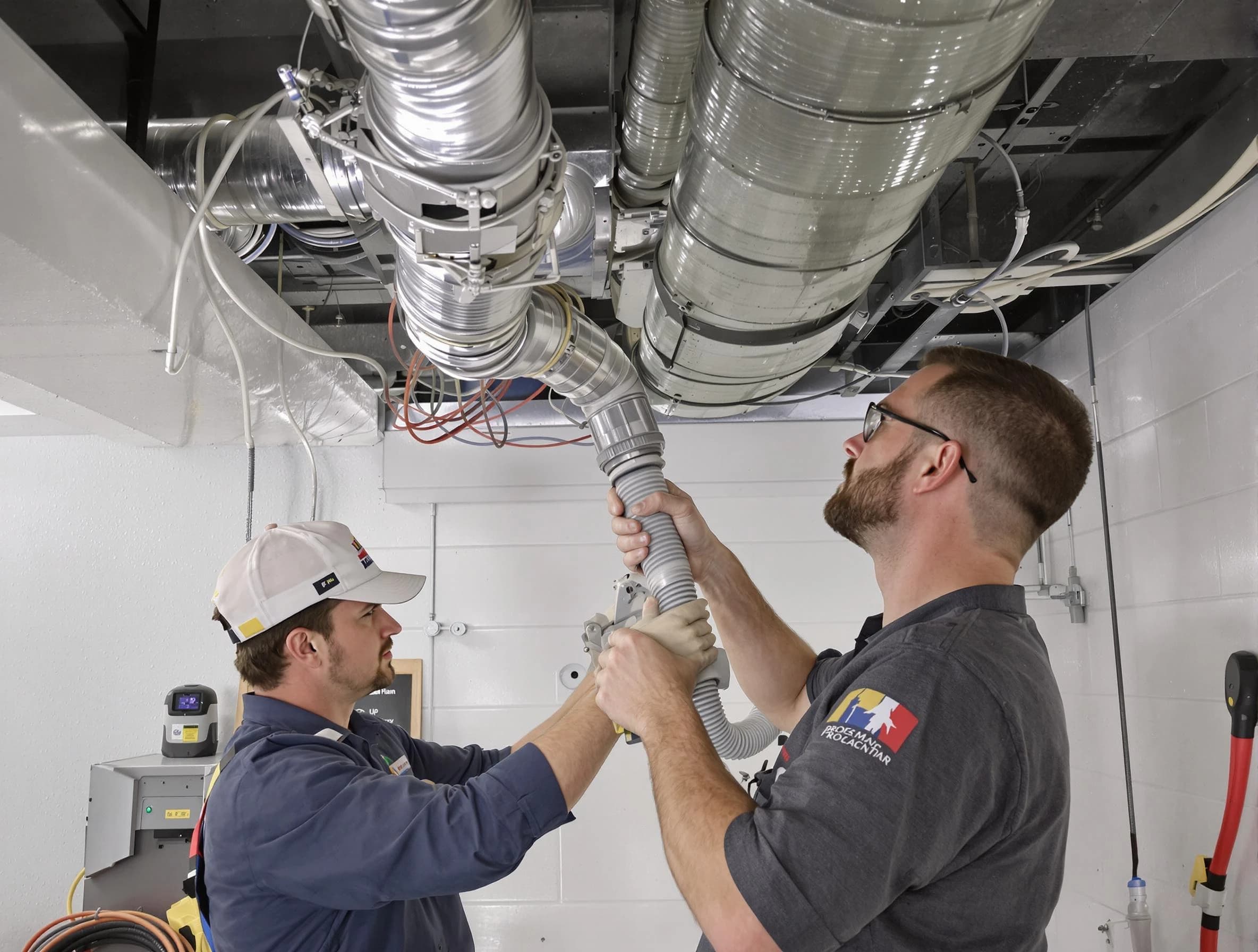 Carefree Air Duct Cleaning technician performing thorough AC duct cleaning in Carefree