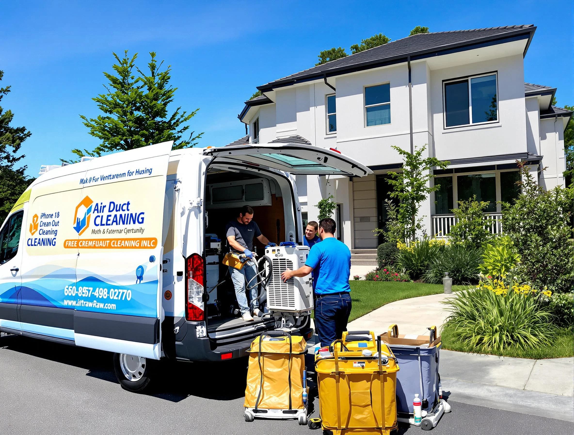 Carefree Air Duct Cleaning technician performing professional air duct cleaning in Carefree