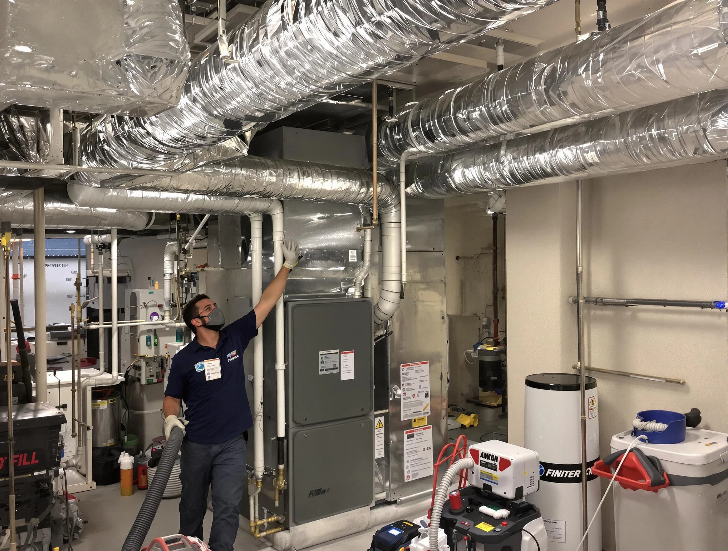 Carefree Air Duct Cleaning specialist performing thorough furnace duct cleaning in a Carefree residence