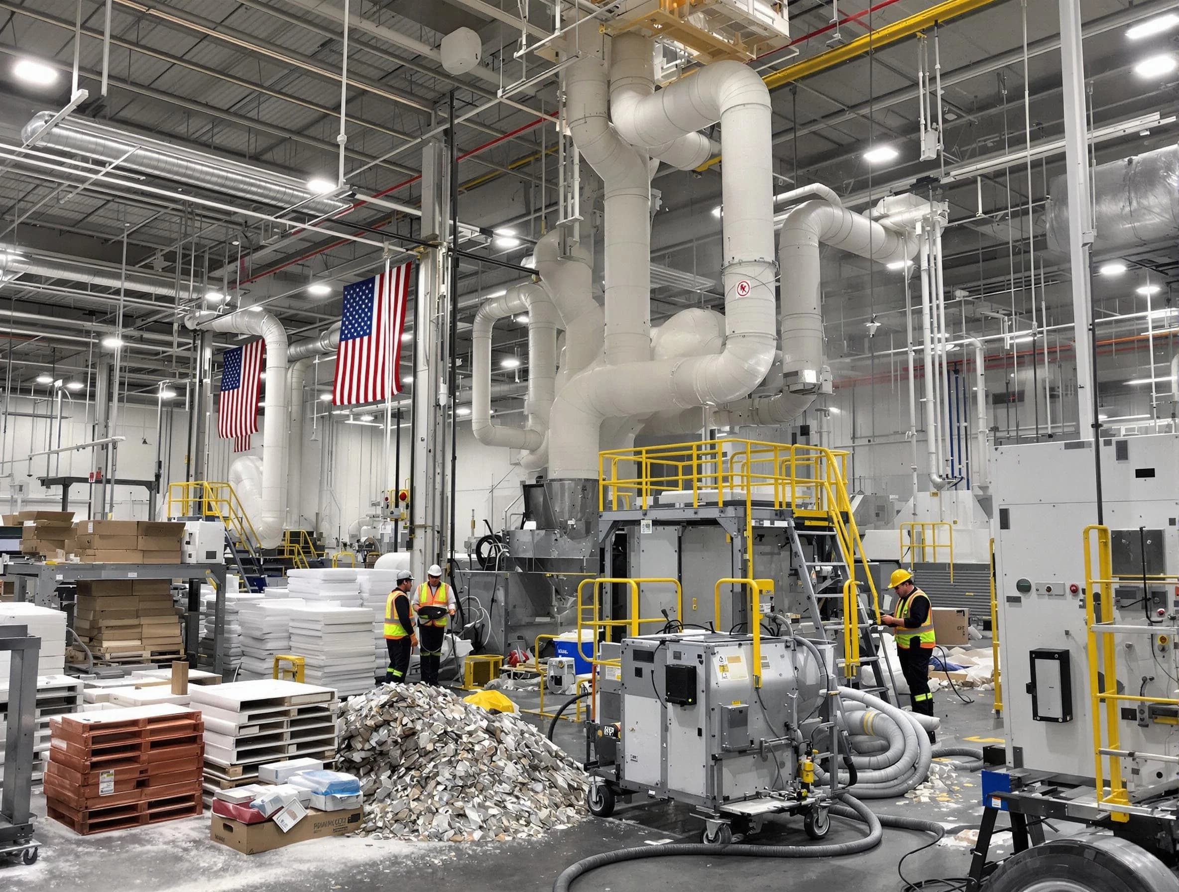 Carefree Air Duct Cleaning team performing large-scale industrial duct cleaning at a commercial facility in Carefree