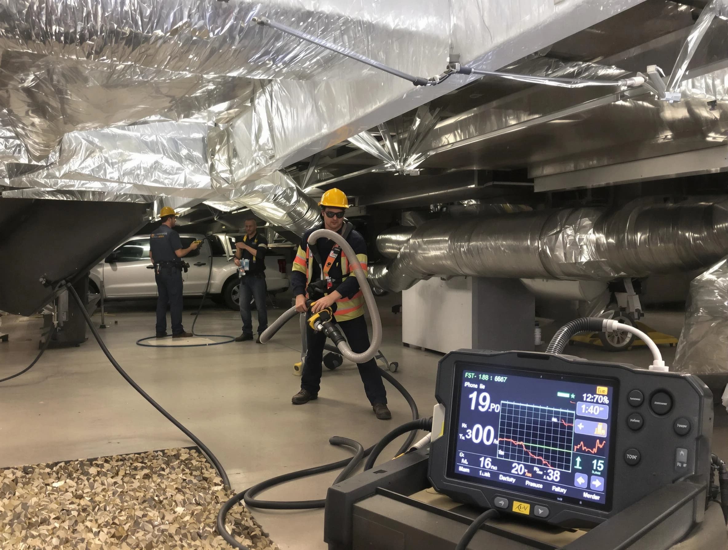 Professional negative pressure duct cleaning by Carefree Air Duct Cleaning in Carefree