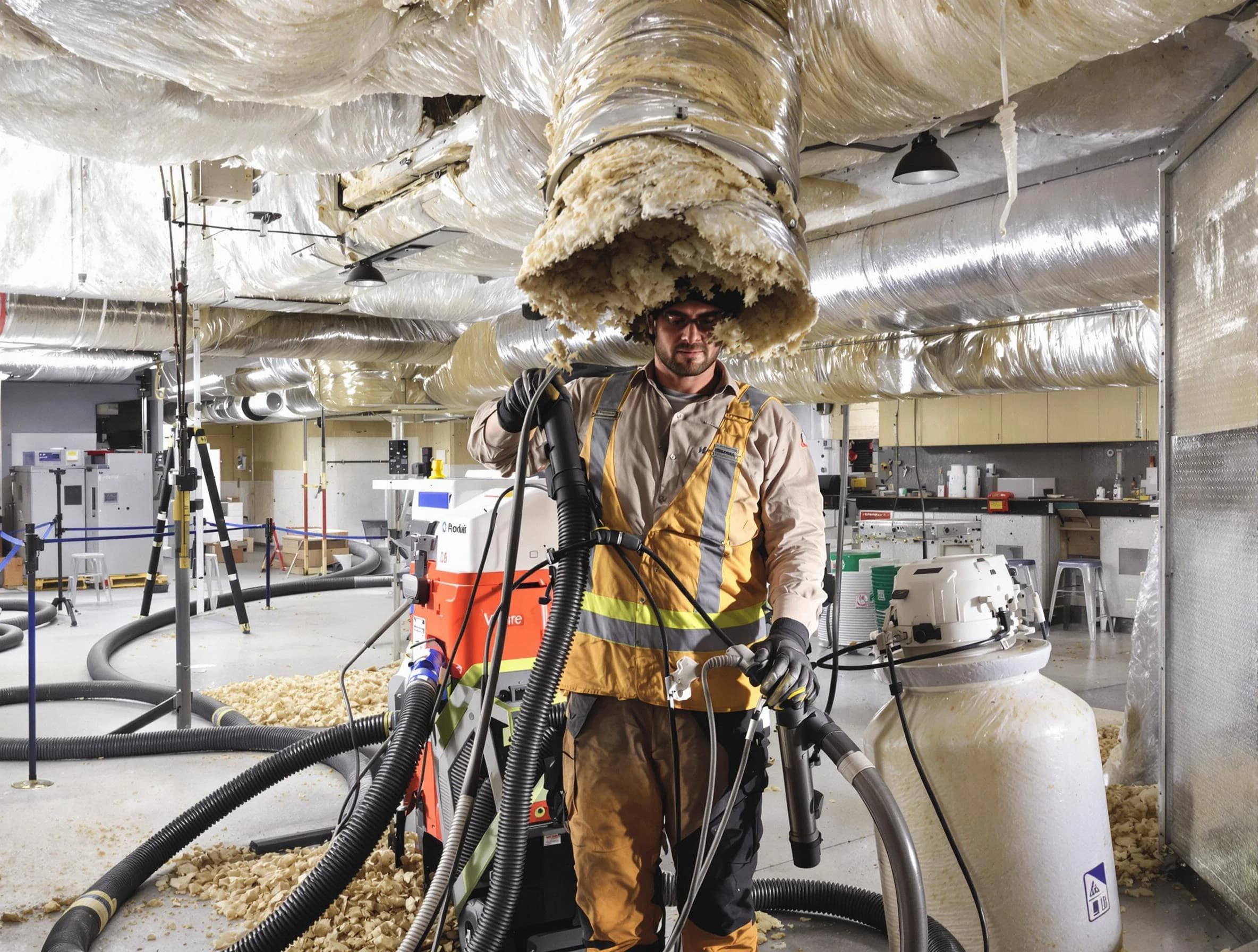 Professional vacuum insulation removal by Carefree Air Duct Cleaning expert in Carefree