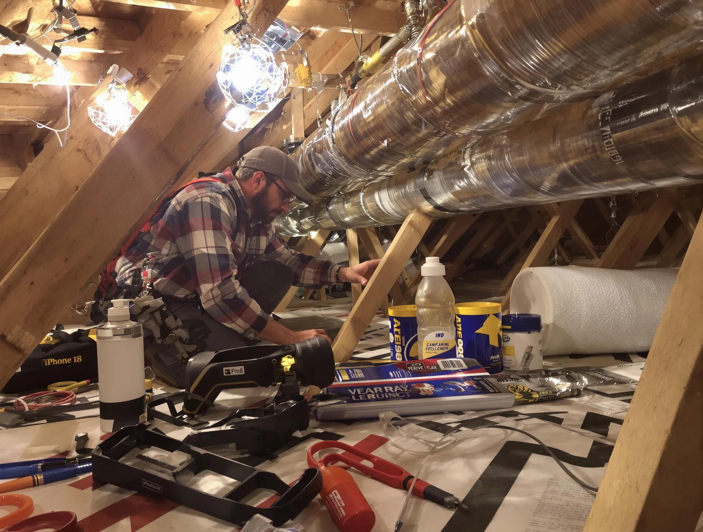 Carefree Air Duct Cleaning expert performing precision duct sealing to improve HVAC efficiency in Carefree