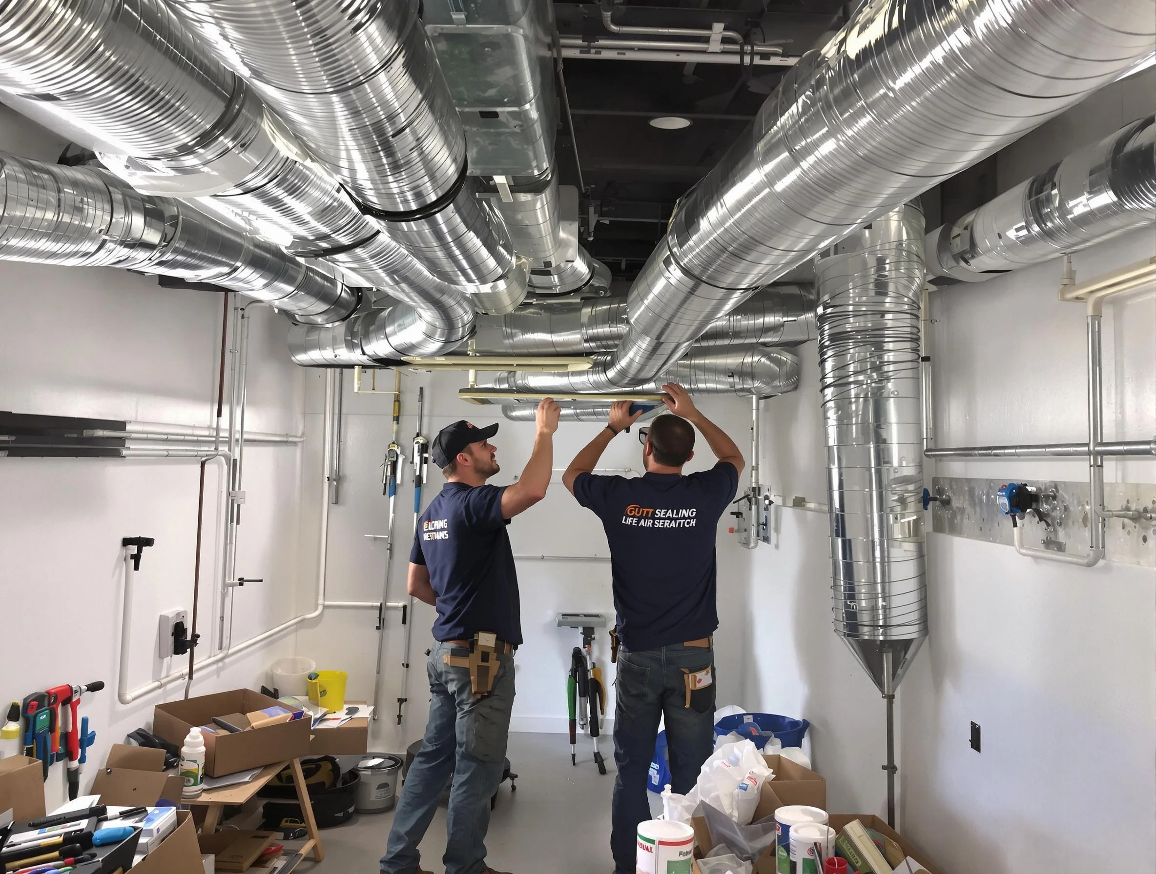 Carefree Air Duct Cleaning technician applying professional duct sealing solutions in Carefree