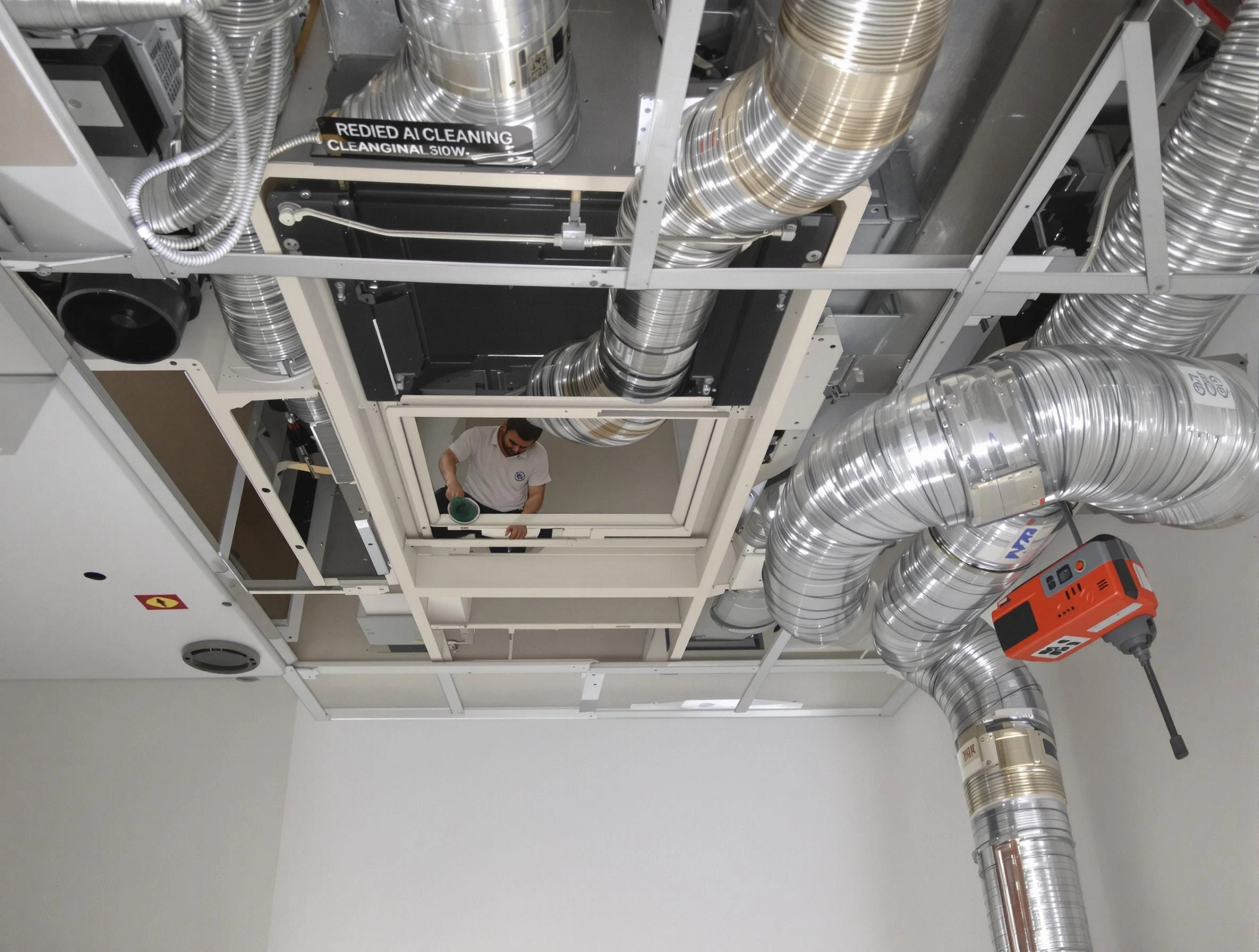 Carefree Air Duct Cleaning technician performing detailed central duct system cleaning in Carefree