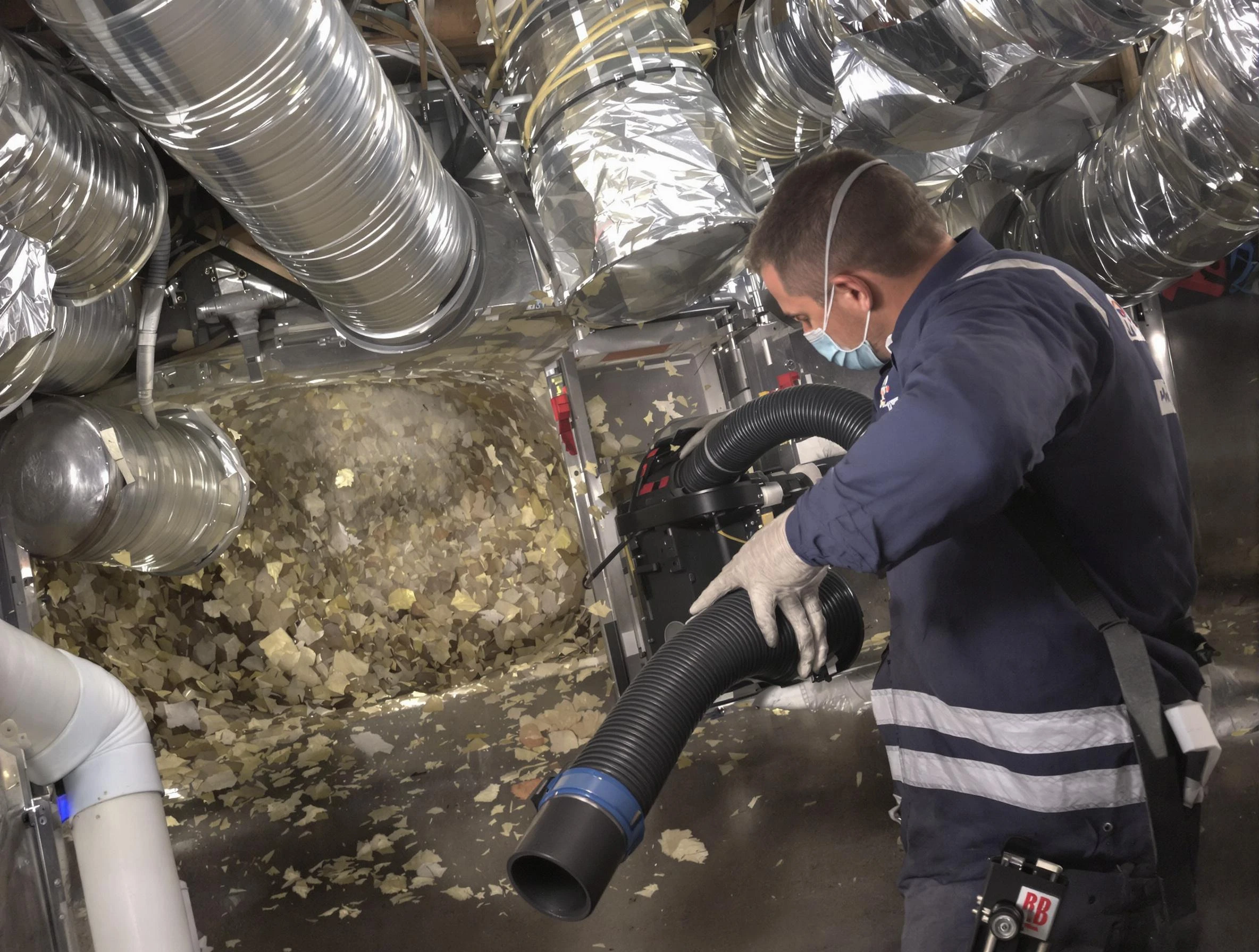 Carefree Air Duct Cleaning specialist operating negative pressure cleaning equipment for thorough duct maintenance in Carefree