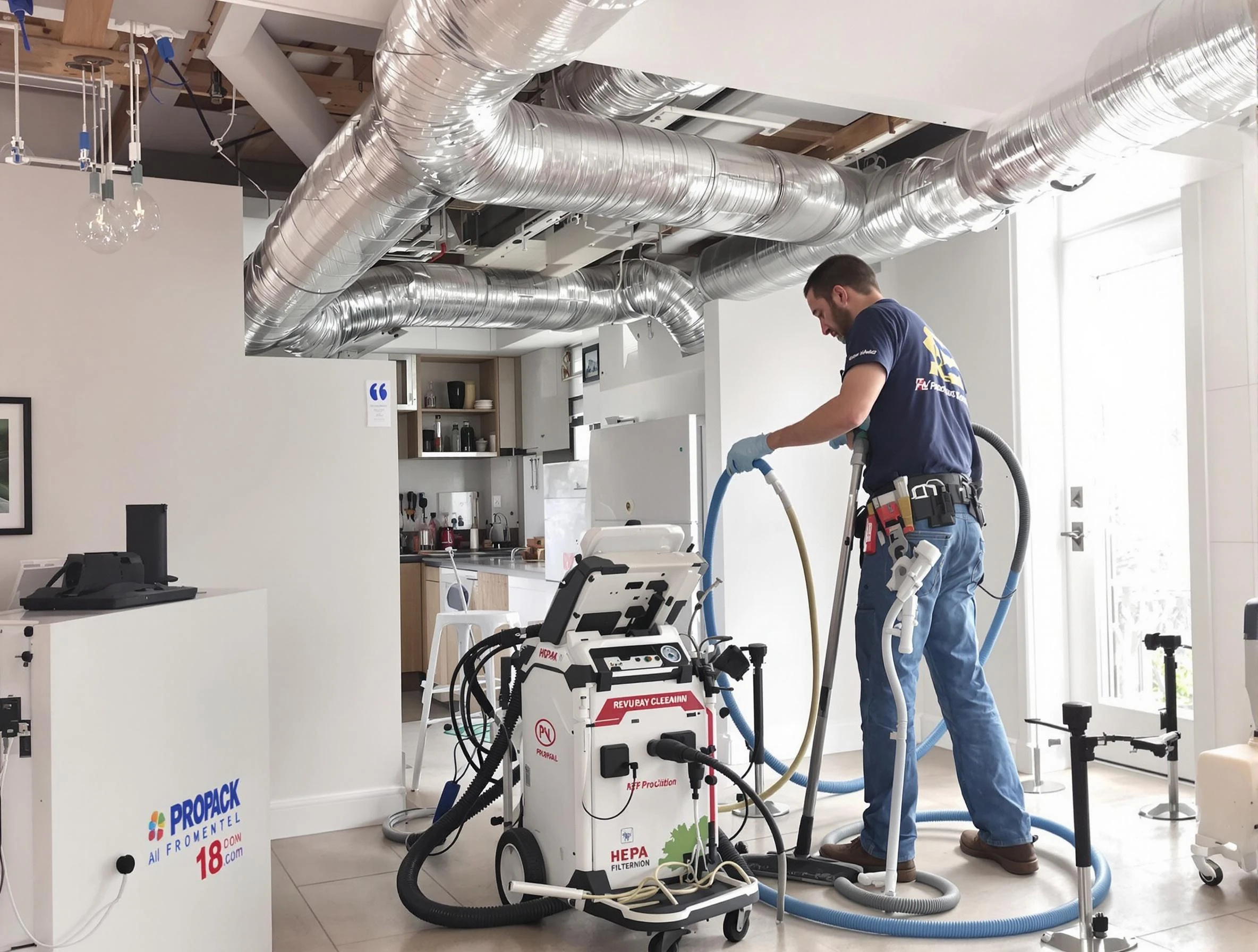 Carefree Air Duct Cleaning technician performing advanced pure duct cleaning with specialized equipment in Carefree